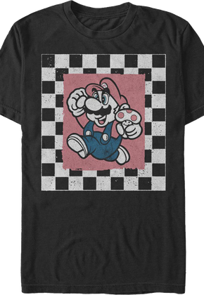 Super Mario Checkerboard Jump Nintendo T-Shirt