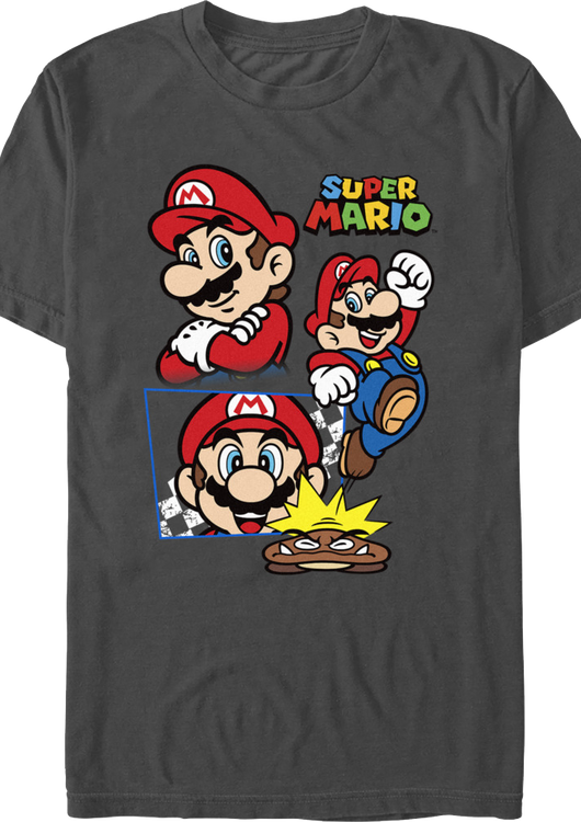 Super Mario Poses Collage Nintendo T-Shirt - main product image