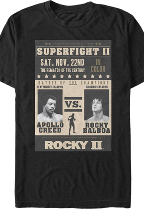 Superfight II Vintage Poster Rocky II T-Shirt