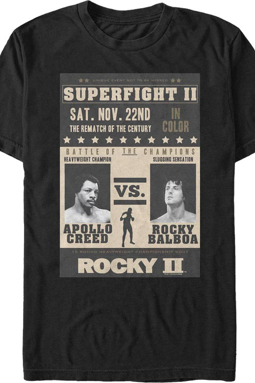 Superfight II Vintage Poster Rocky II T-Shirtmain product image