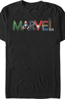 Superhero Letters Logo Marvel Comics T-Shirt
