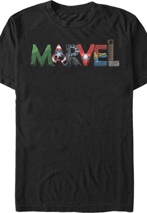 Superhero Letters Logo Marvel Comics T-Shirt
