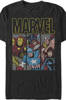 Avengers Panels Marvel Comics T-Shirt