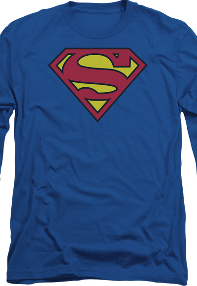 Superman Classic Logo DC Comics Long Sleeve Shirt