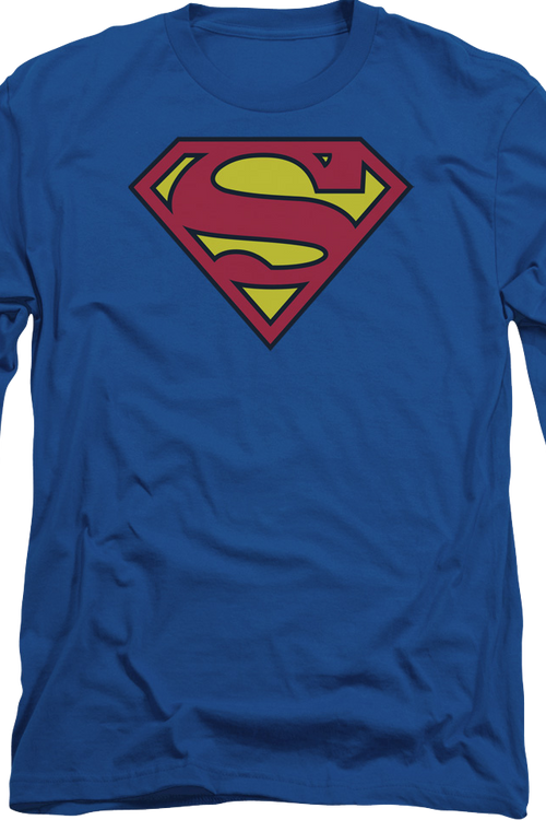 Superman Classic Logo DC Comics Long Sleeve Shirtmain product image