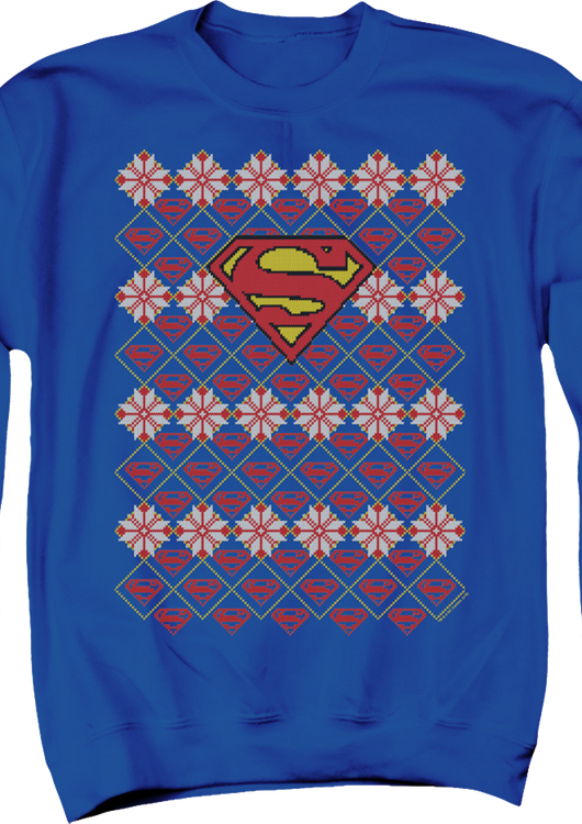 Superman Ugly Faux Knit DC Comics Sweatshirt - main product image