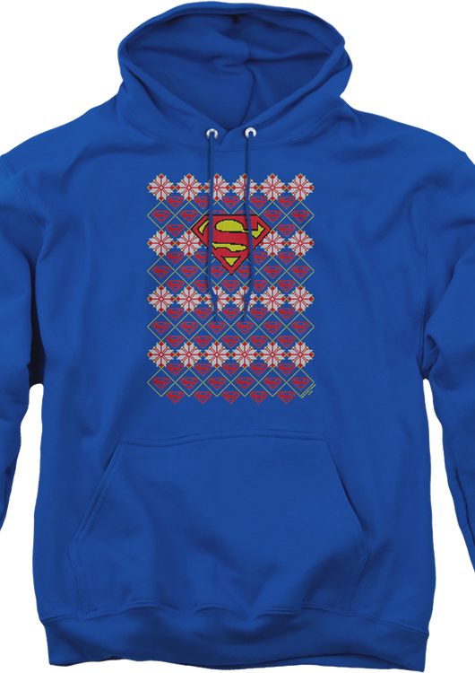 Superman Ugly Faux Knit DC Comics Hoodie - main product image
