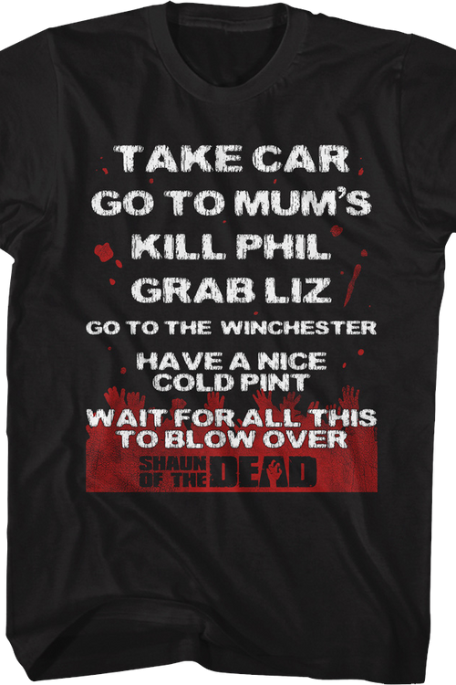Survival Plan Shaun Of The Dead T-Shirtmain product image