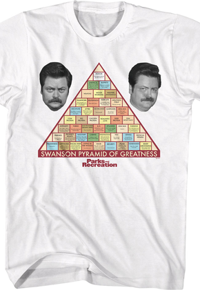 Swanson Pyramid of Greatness Parks and Recreation T-Shirt