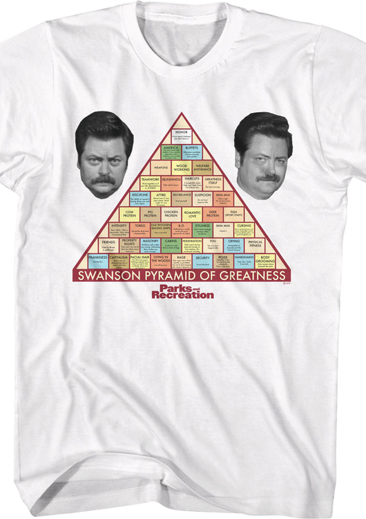 Swanson Pyramid of Greatness Parks and Recreation T-Shirt - main product image