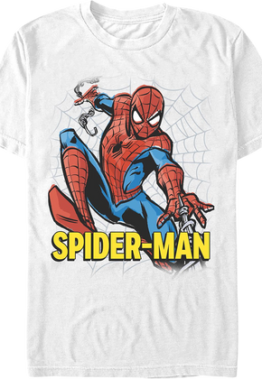 Swinging Illustration Spider-Man Marvel Comics T-Shirt