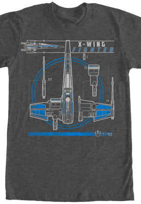 T-70 X-Wing Fighter Star Wars T-Shirt
