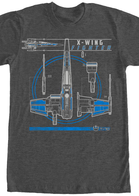 T-70 X-Wing Fighter Star Wars T-Shirt - main product image