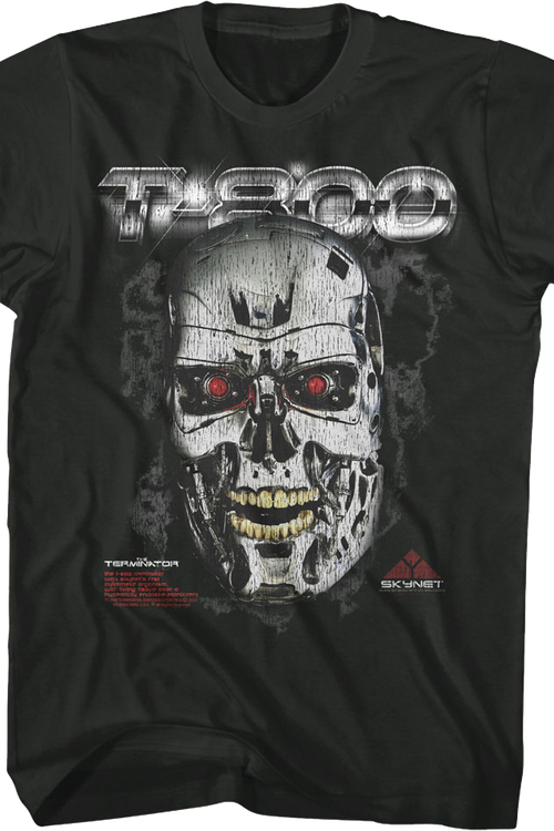 T-800 Endoskeleton Skull Terminator T-Shirtmain product image