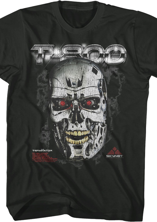 T-800 Endoskeleton Skull Terminator T-Shirt - main product image