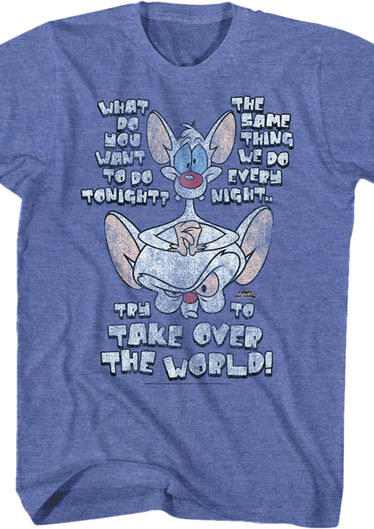 Try To Take Over The World Pinky and the Brain T-Shirt - main product image