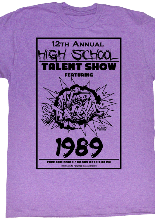 Purple Talent Show Bill and Ted's Excellent Adventure T-Shirt - main product image