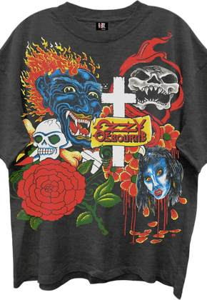 Tattoo Collage Ozzy Osbourne Oversized T-Shirt