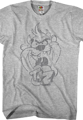 Taz Sketch Looney Tunes T-Shirt