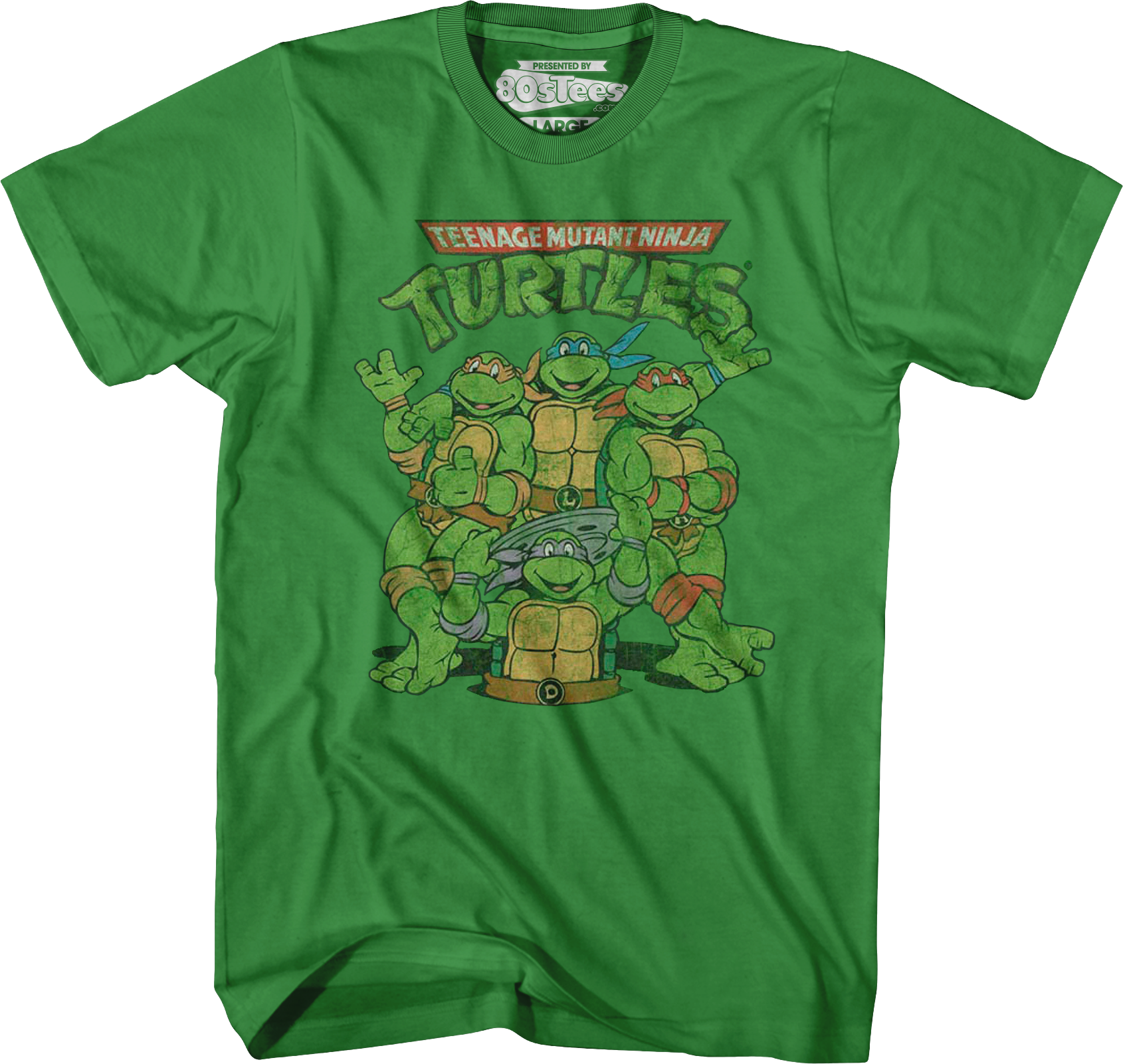Teenage Mutant Ninja Turtles Leonardo Michelangelo Raphael Little Boys 2 Pack T-shirts Green / Grey 6