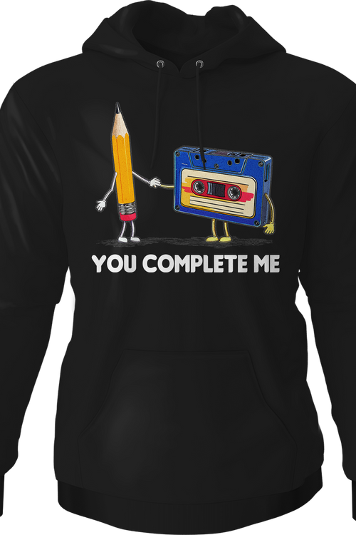 You Complete Me Pencil & Cassette Hoodiemain product image