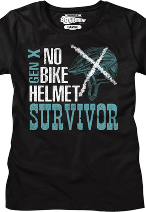 Womens No Bike Helmet Survivor Shirt