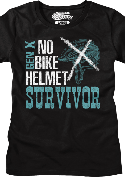 Womens No Bike Helmet Survivor Shirt - main product image