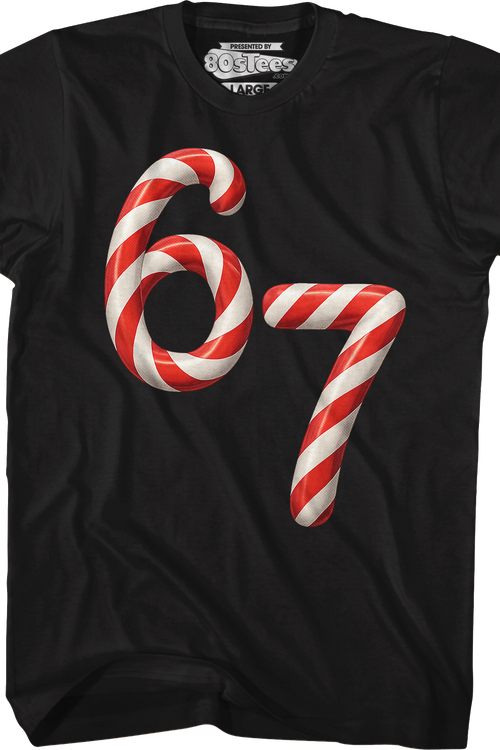 67 Peppermint Candy Canes T-Shirtmain product image
