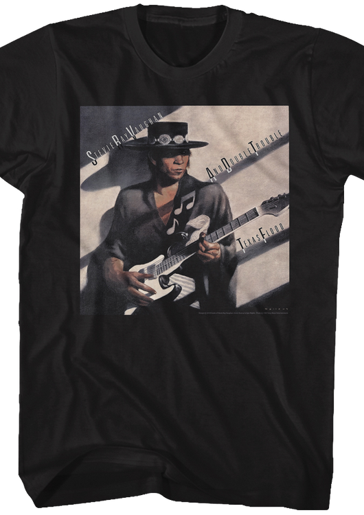 Black Texas Flood Stevie Ray Vaughan T-Shirt - main product image