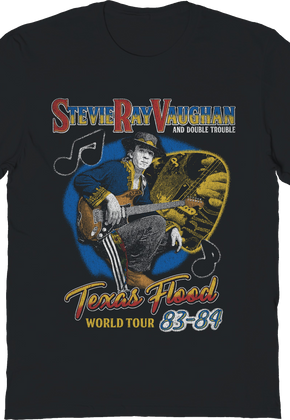 Texas Flood World Tour 83-84 Stevie Ray Vaughan T-Shirt