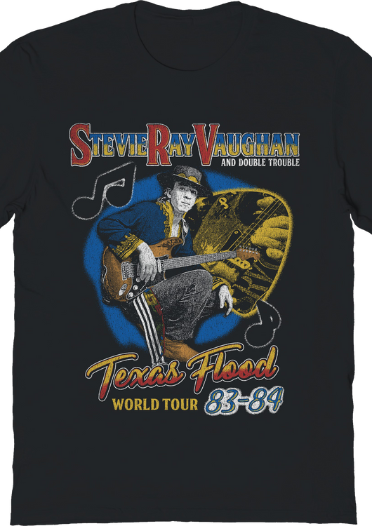 Texas Flood World Tour 83-84 Stevie Ray Vaughan T-Shirt - main product image