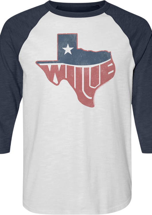 Texas Willie Nelson Raglan Baseball Shirt - main product image