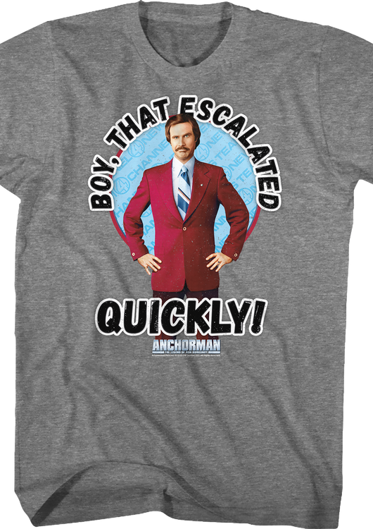 That Escalated Quickly Anchorman T-Shirt - main product image