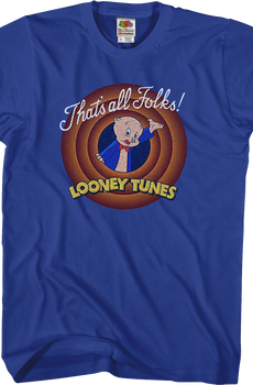 That's All Folks Porky Pig Looney Tunes T-Shirt