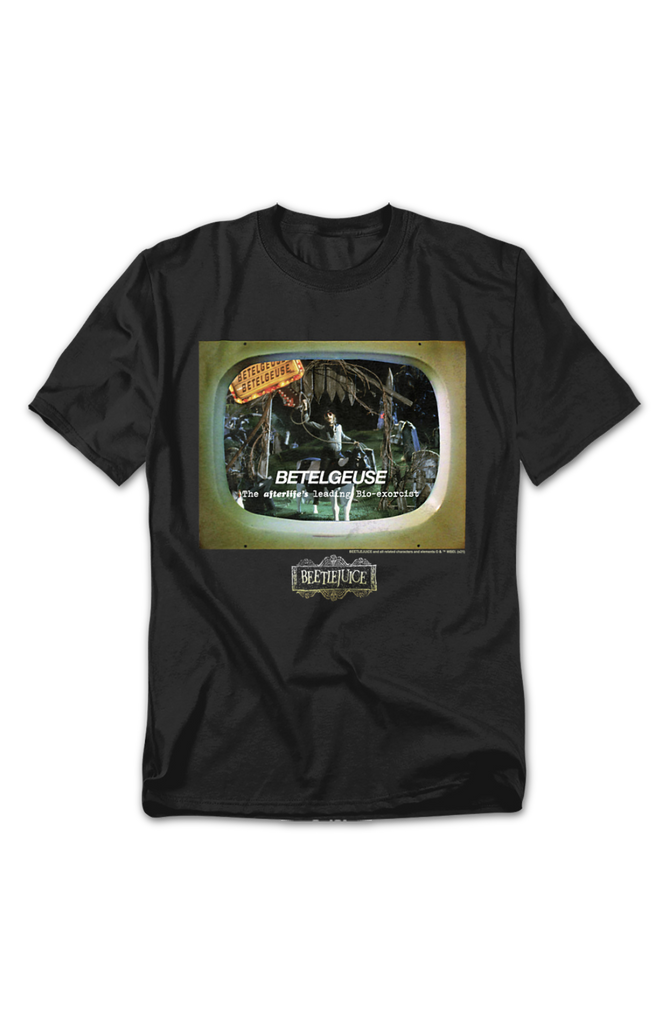 Beetlejuice Mens T-Shirt - Bio-Exorcist Distressed Tarot Card Beetlejuice Mens T-Shirt - Bio-Exorcist Distressed Tarot Card