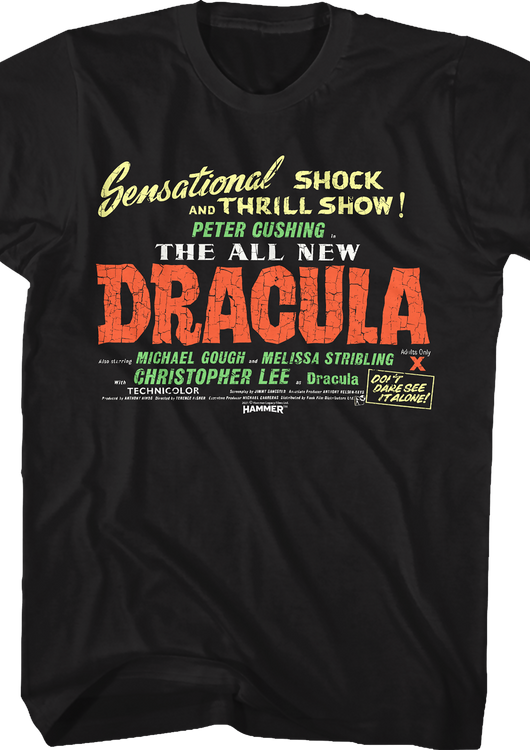 The All New Dracula Hammer Films T-Shirt - main product image