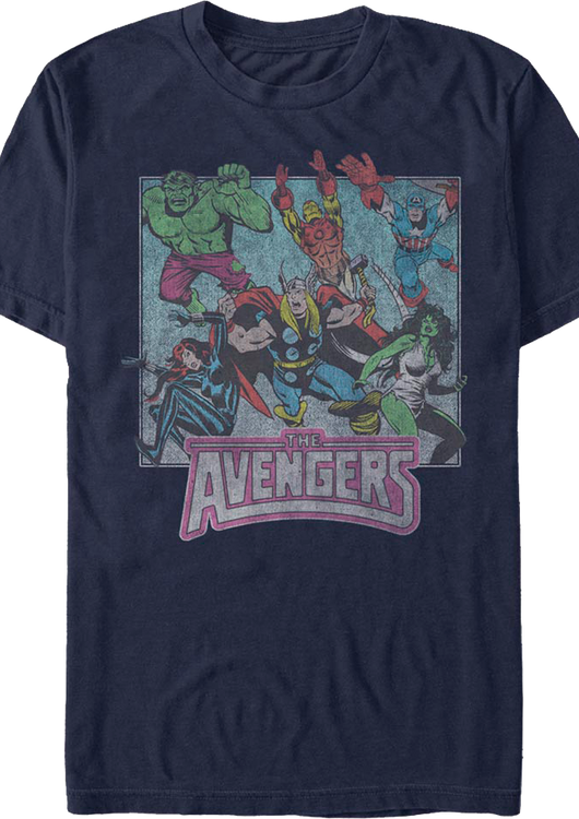 The Avengers Earth's Mightiest Heroes Marvel Comics T-Shirt - main product image