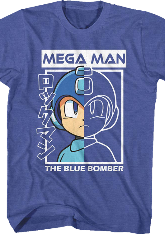 The Blue Bomber Outline Mega Man T-Shirt - main product image