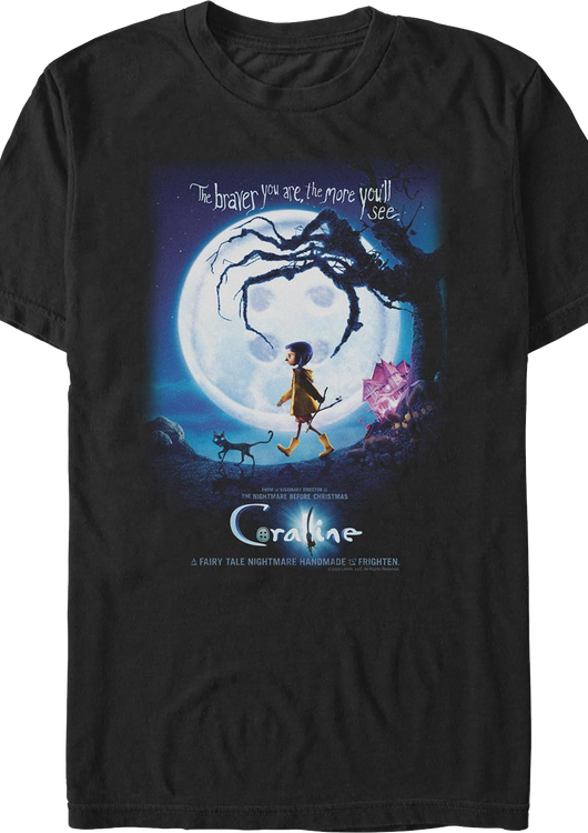 The Braver You Are Poster Coraline T-Shirt - main product image