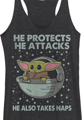 Ladies The Child Naps The Mandalorian Star Wars Racerback Tank Top