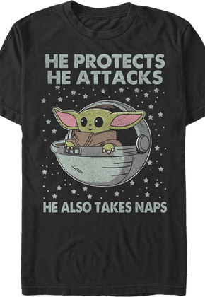 The Child Naps The Mandalorian Star Wars T-Shirt