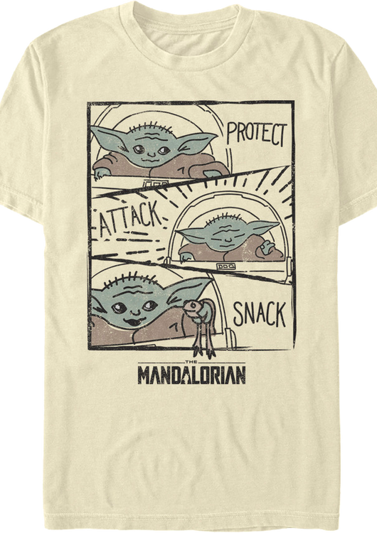 The Child Protect Attack Snack Star Wars The Mandalorian T-Shirt - main product image