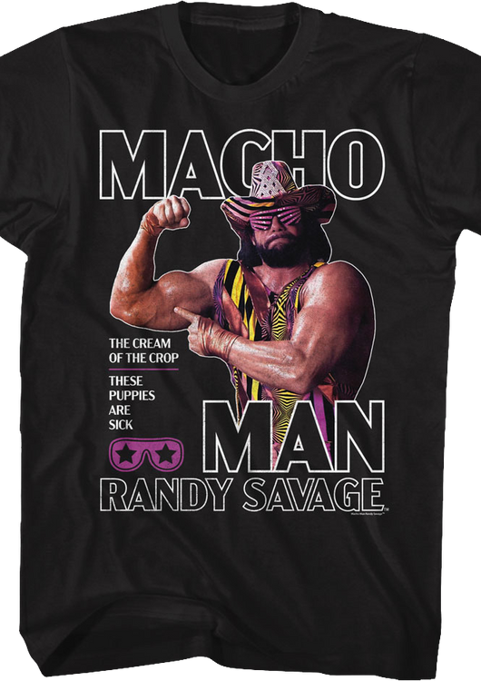 The Cream Of The Crop Flex Macho Man Randy Savage T-Shirt - main product image