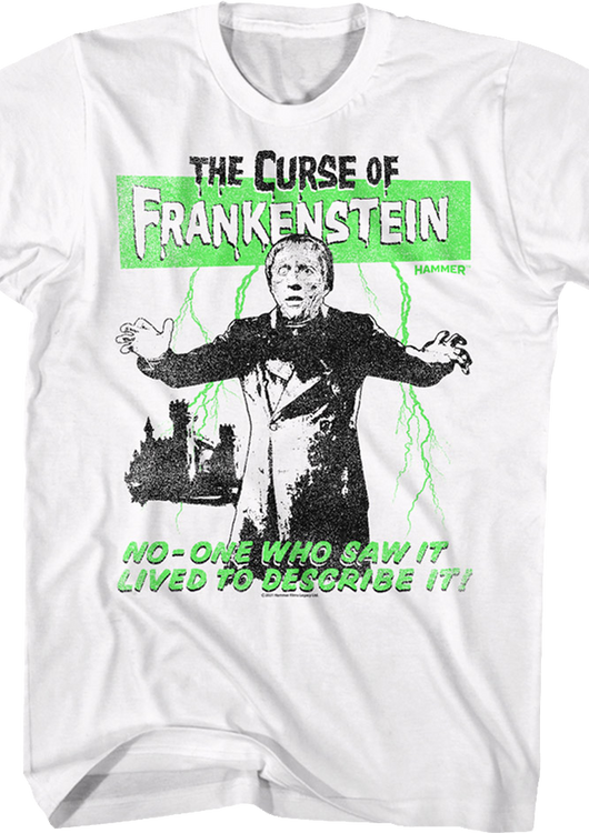The Curse Of Frankenstein Hammer Films T-Shirt - main product image