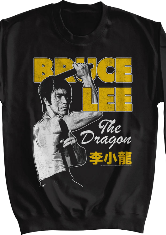 The Dragon Nunchucks Pose Bruce Lee Sweatshirt - main product image