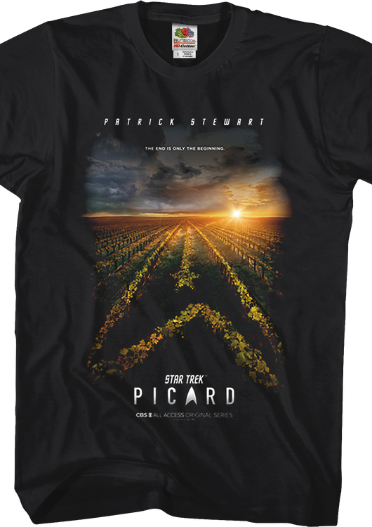 The End Is Only The Beginning Poster Star Trek Picard T-Shirt - main product image