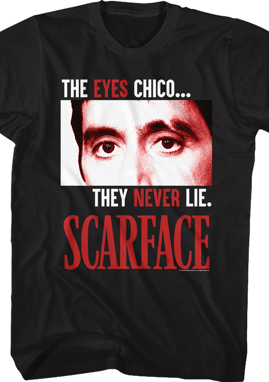 The Eyes Never Lie Scarface T-Shirt - main product image