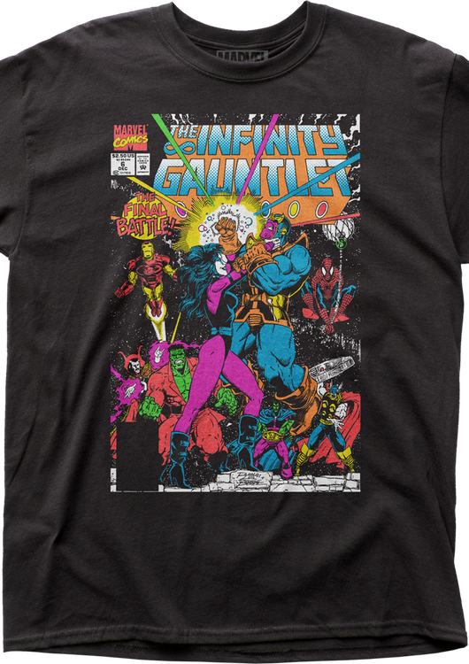 The Final Confrontation Infinity Gauntlet Marvel Comics T-Shirt - main product image