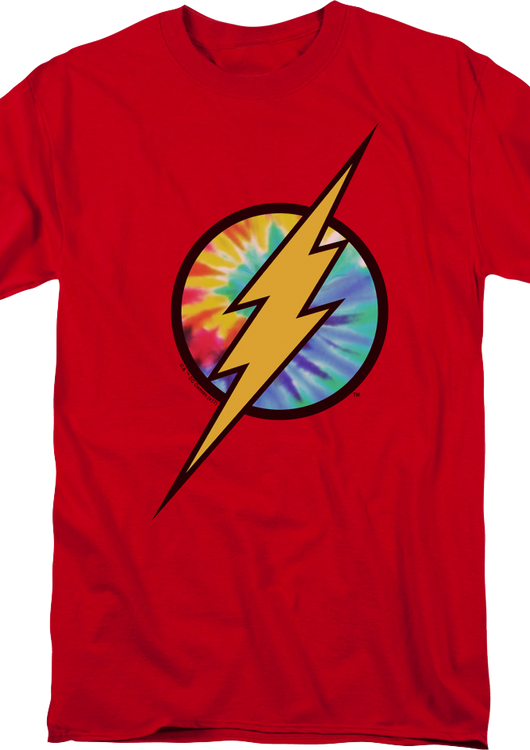 The Flash Tie Dye Logo DC Comics T-Shirt - main product image