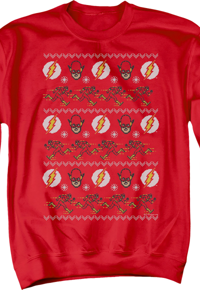 The Flash Ugly Faux Knit DC Comics Sweatshirt